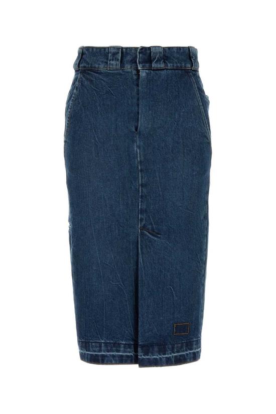  마르지엘라 데님 스커트 메종  빈티지  미디엄 블루