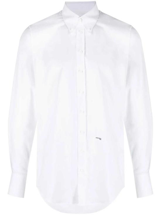  디스퀘어드2 탑 Dsquared2 Easy Slim 70s B 다운 셔츠 화이트