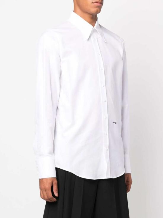  디스퀘어드2 탑 Dsquared2 Easy Slim 70s B 다운 셔츠 화이트 - DSQUARED2