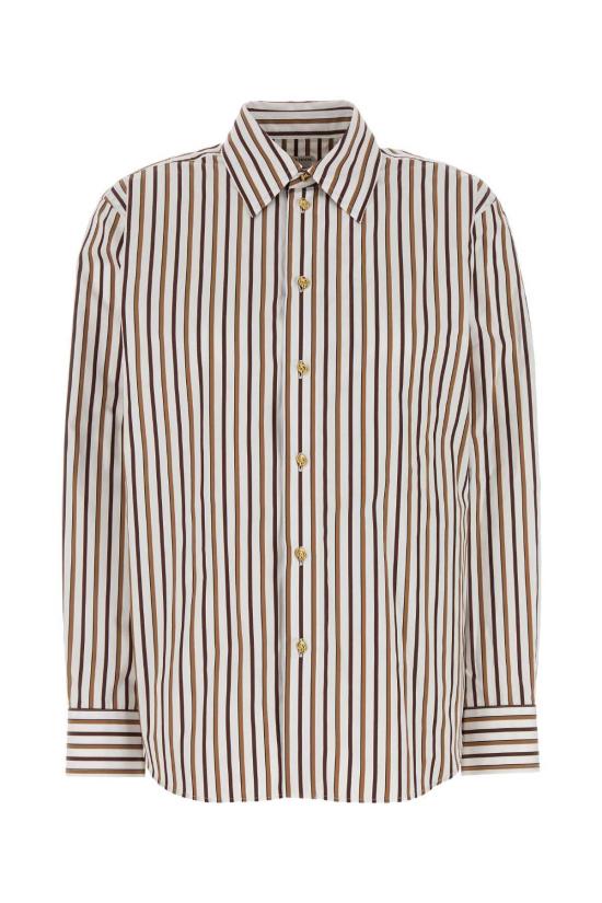  보테가베네타 탑 보테가 베네타 자수 포플린 셔츠