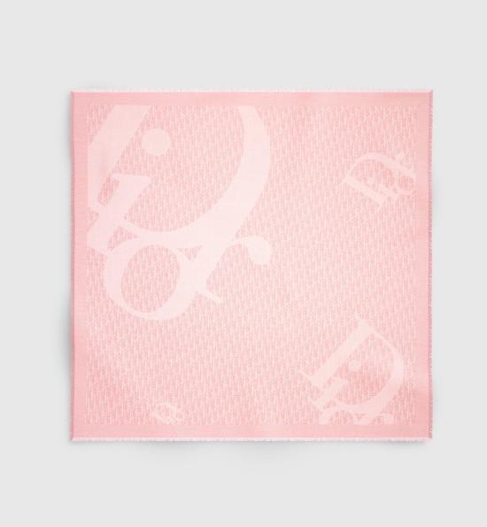  디올 머플러/스카프 크리스찬  핑크 & 퍼플 스카프