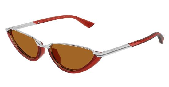  보테가베네타 안경 보테가 베네타 Bv1346 S 002 선글라스 레드 실버 - BOTTEGA VENETA