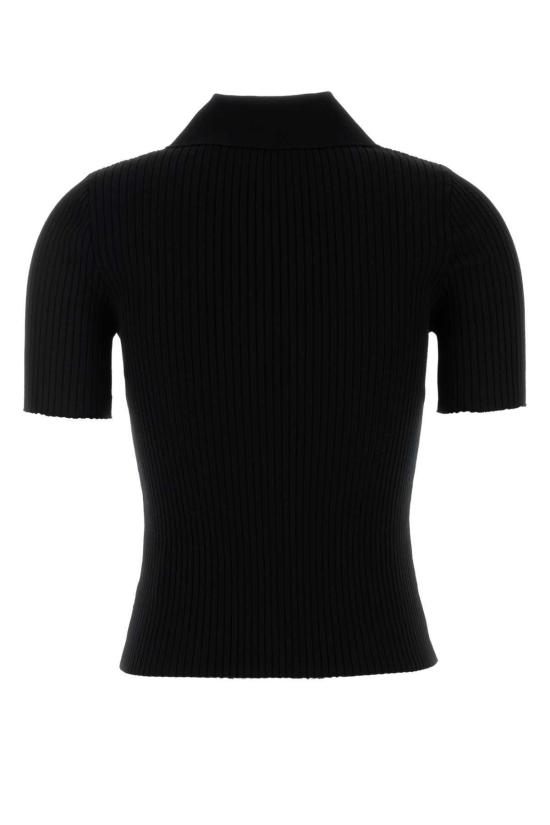 쿠레쥬 폴로 티셔츠 쿠레주 비스코스 혼방 폴로 셔츠 블랙 - COURREGES