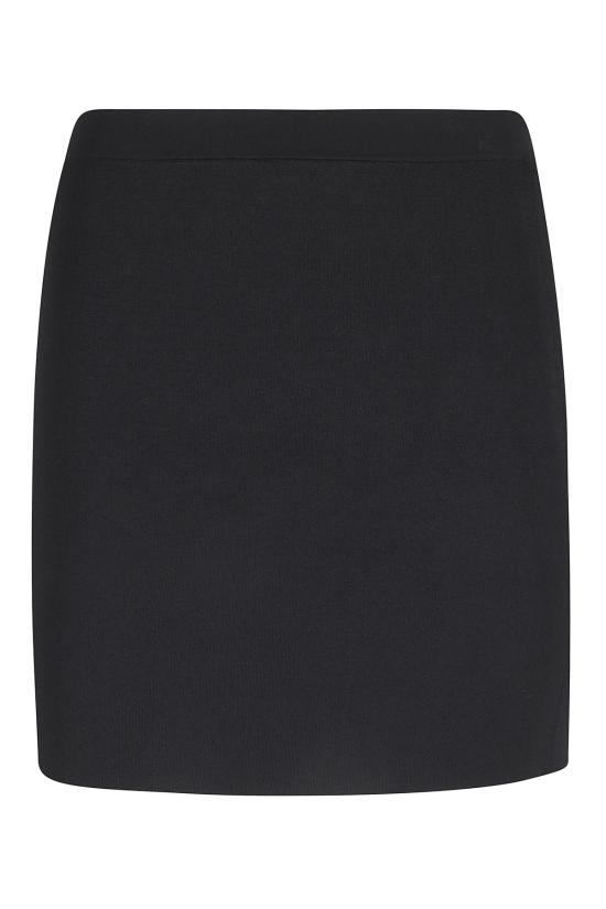  알렉산더 왕 숏 스커트 미니 스커트 자카드 로고 슬릿 블랙