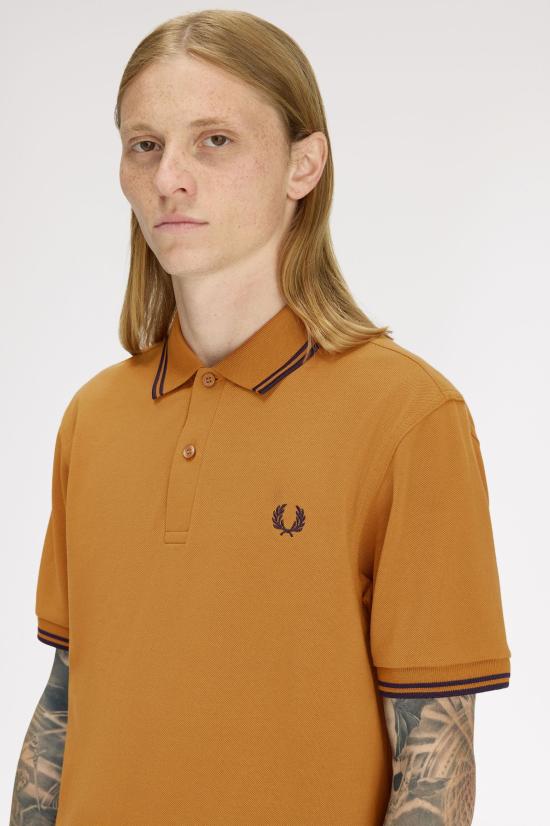 26SS 프레드페리 폴로 티셔츠 M3600 T86 Drk carml nvy - FRED PERRY