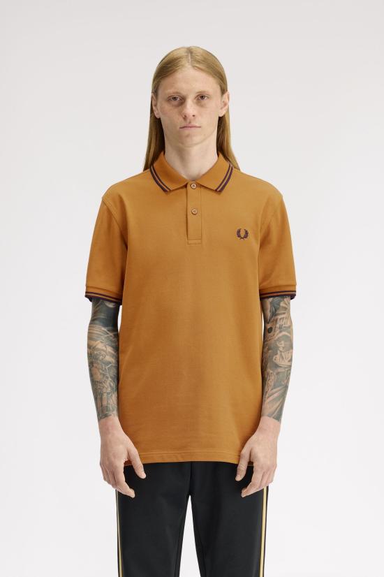 26SS 프레드페리 폴로 티셔츠 M3600 T86 Drk carml nvy - FRED PERRY