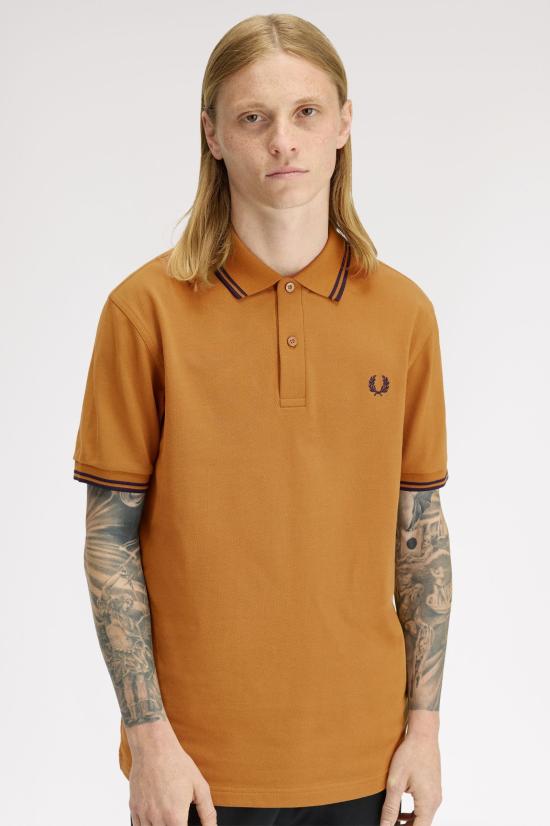 26SS 프레드페리 폴로 티셔츠 M3600 T86 Drk carml nvy - FRED PERRY