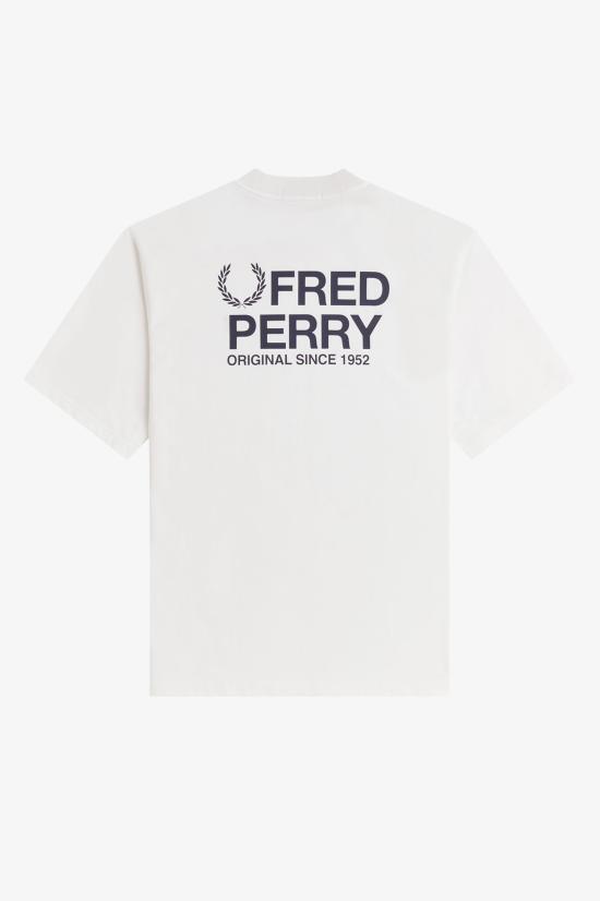26SS 프레드페리 반팔 티셔츠 M2475 129 Snow white - FRED PERRY