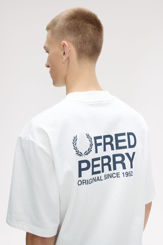 26SS 프레드페리 반팔 티셔츠 M2475 129 Snow white - FRED PERRY