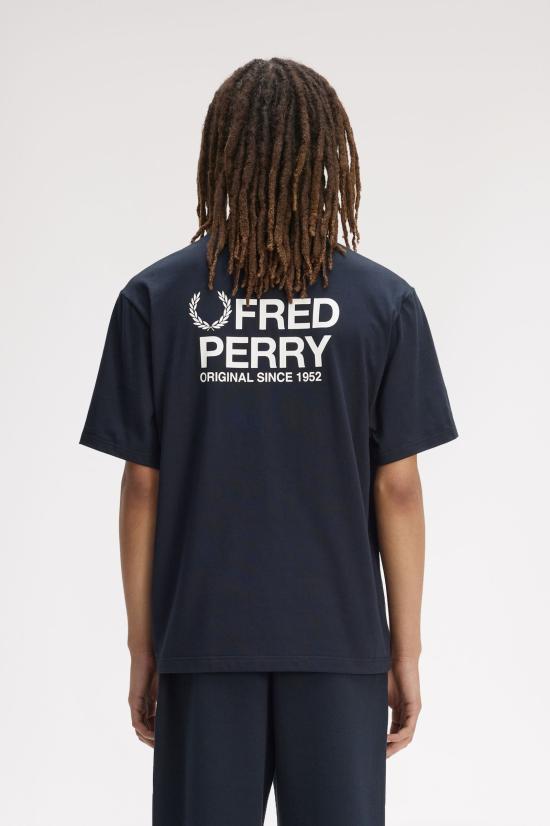 26SS 프레드페리 반팔 티셔츠 M2475 608 Navy - FRED PERRY