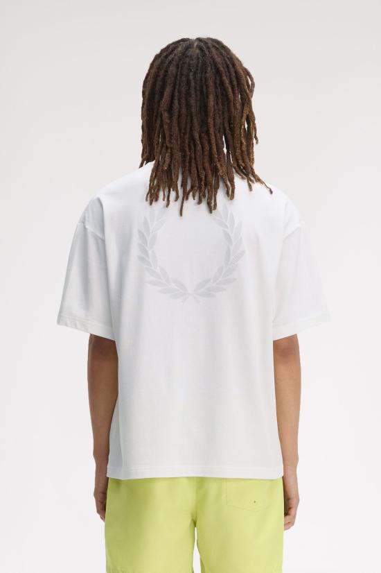 26SS 프레드페리 반팔 티셔츠 M2474 129 Snow white - FRED PERRY