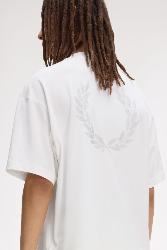 26SS 프레드페리 반팔 티셔츠 M2474 129 Snow white - FRED PERRY