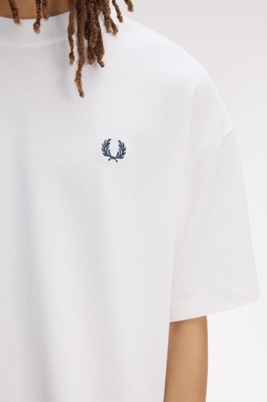 26SS 프레드페리 반팔 티셔츠 M2474 129 Snow white - FRED PERRY