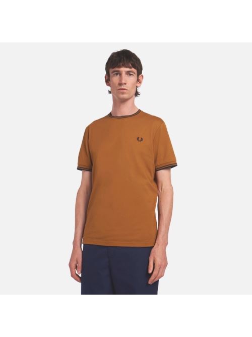 26SS 프레드페리 반팔 티셔츠 M1588 88B Drkc nvy nvy - FRED PERRY