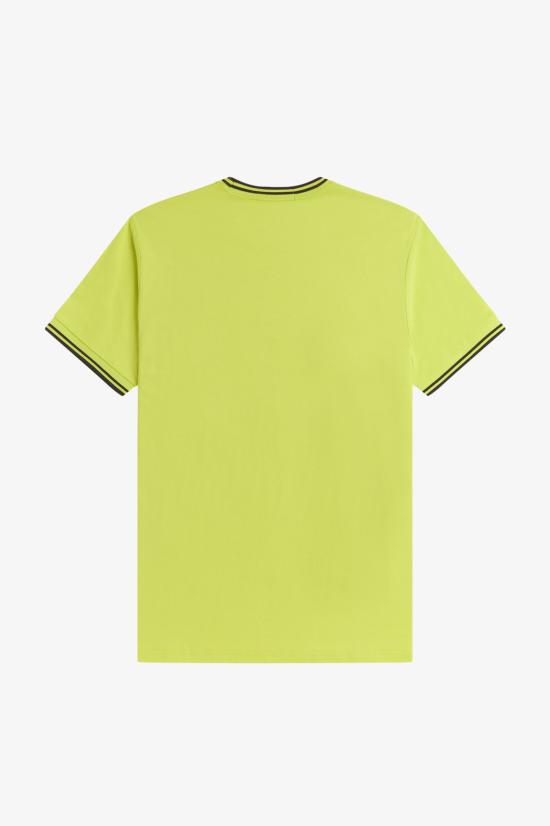26SS 프레드페리 반팔 티셔츠 M1588 84B Citron blk blk - FRED PERRY