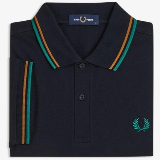 26SS 프레드페리 폴로 티셔츠 M3600 86B Navy drkcml spgr - FRED PERRY