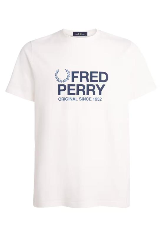 26SS 프레드페리 반팔 티셔츠 M2406 129 Snow white