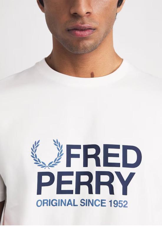 26SS 프레드페리 반팔 티셔츠 M2406 129 Snow white - FRED PERRY
