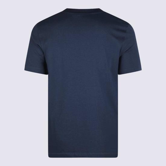  마르니 탑 반팔 크루넥 티셔츠 네이비 블루 - MARNI