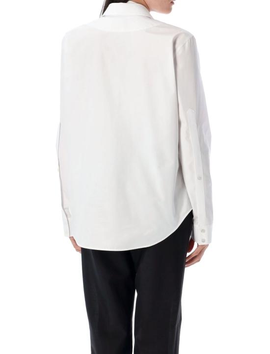  구찌 탑 코튼 포플린 셔츠 (호스빗 장식) 화이트 - GUCCI