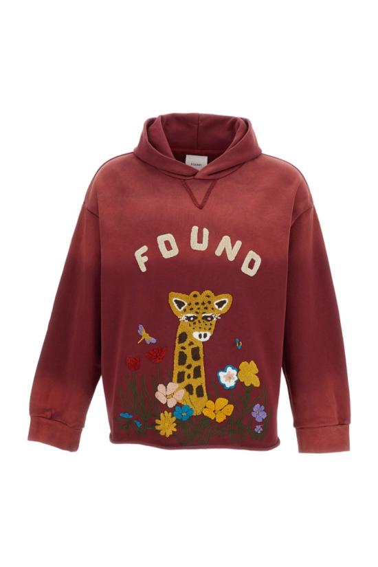 26SS Found 후드 티셔츠 FOSS26HO020126343 Burgundy