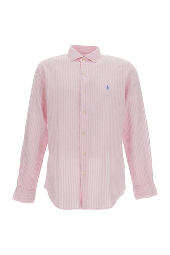 26SS 폴로 랄프로렌 긴팔 셔츠 710B16700002PINKWHITE Pink