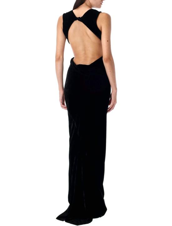  릭 오웬스 원피스 콘코디안 오픈 백 가운 드레스 블랙 - RICK OWENS