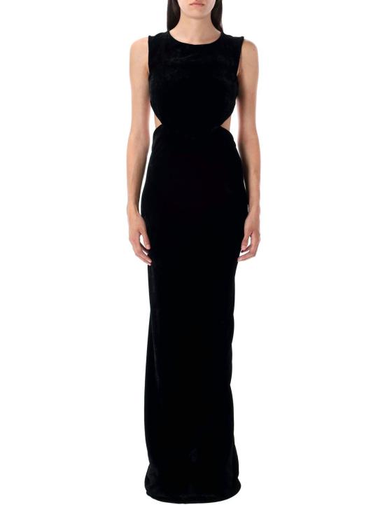  릭 오웬스 원피스 콘코디안 오픈 백 가운 드레스 블랙