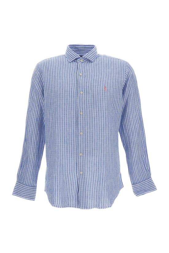 26SS 폴로 랄프로렌 긴팔 셔츠 710B16700001BLUEWHITE Blue