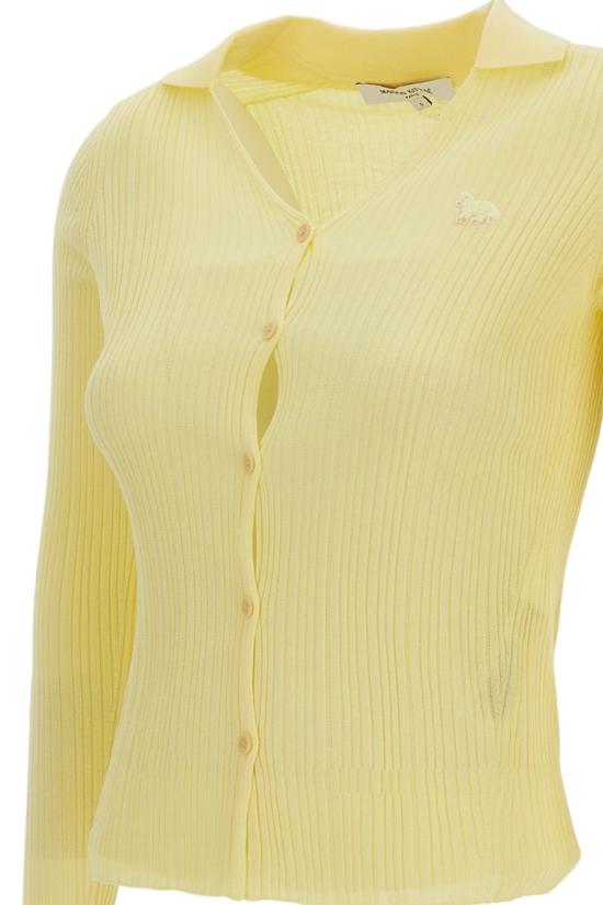 26SS 메종키츠네 니트웨어 QW00501KT11950424 Yellow - MAISON KITSUNE