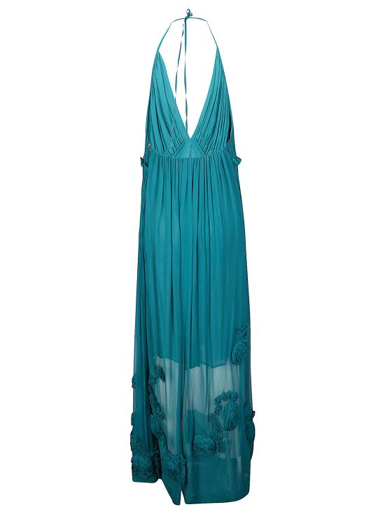 26SS 드리스 반 노튼 롱 원피스 2610110323376 508 PETROL - DRIES VAN NOTEN