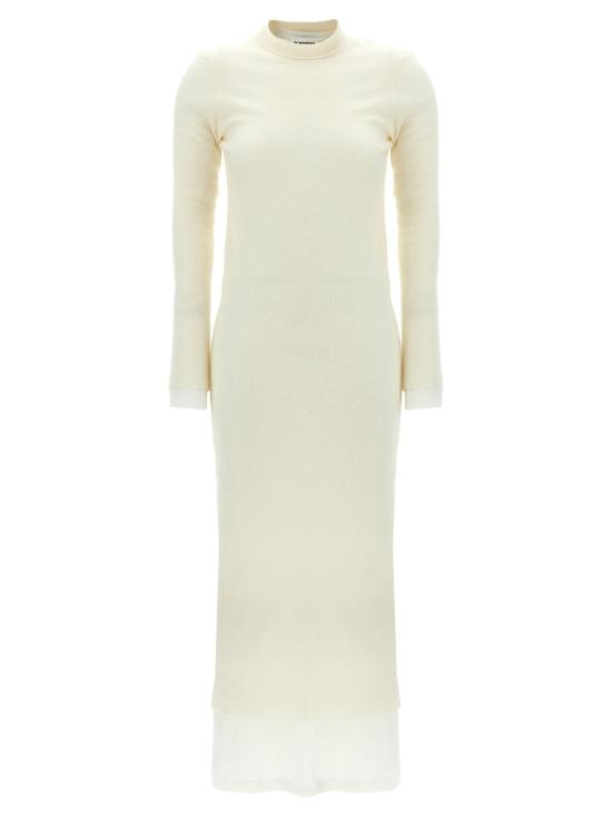  질샌더 원피스 질 샌더 페티코트 포함 화이트 드레스