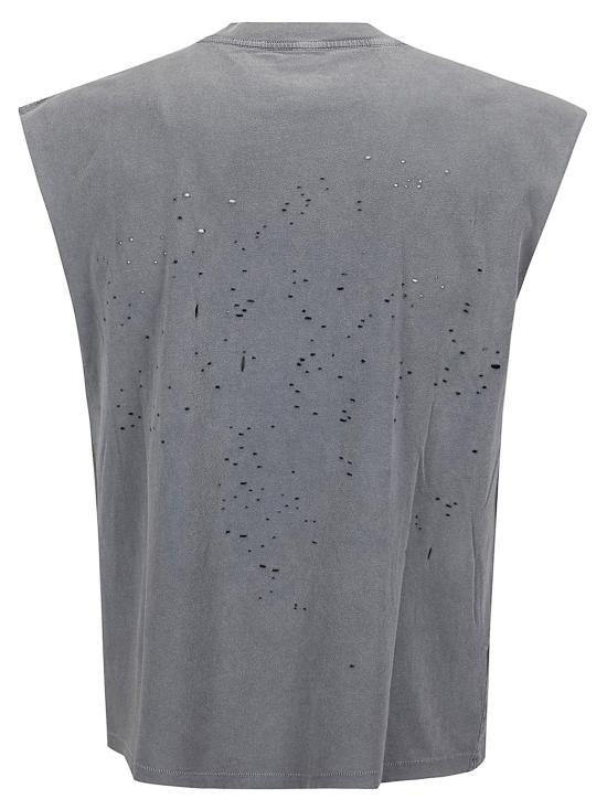 26SS 새티스파이 모스테크 머슬 티셔츠 11005 01A02 Faded Black - SATISFY