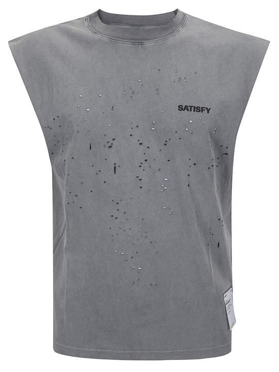 26SS 새티스파이 모스테크 머슬 티셔츠 11005 01A02 Faded Black