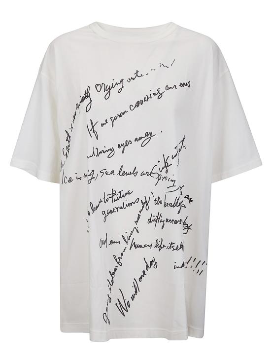 26SS 요지 야마모토 반팔 티셔츠 FKT87089 1 OFF WHITE