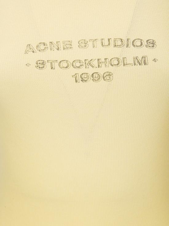 26SS 아크네 스튜디오 반팔 티셔츠 CL0443 ABU LIGHT YELLOW - ACNE STUDIOS