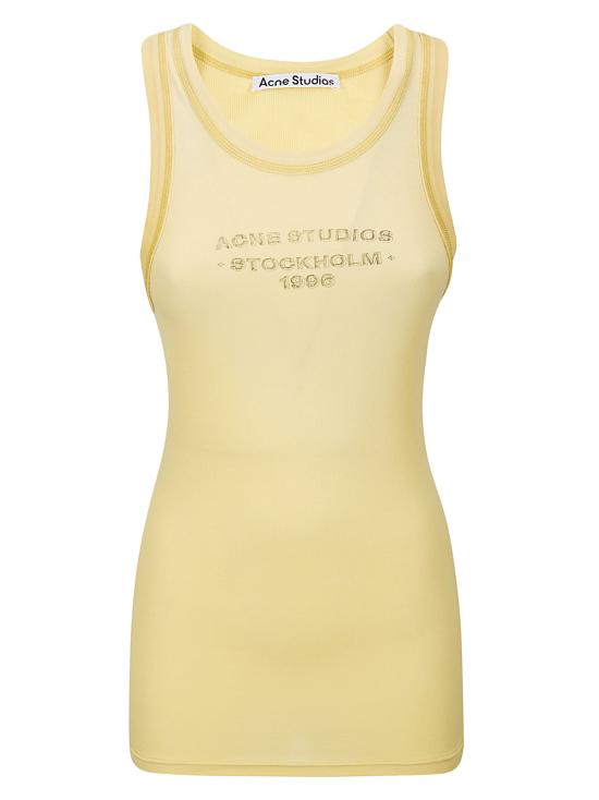 26SS 아크네 스튜디오 반팔 티셔츠 CL0443 ABU LIGHT YELLOW - ACNE STUDIOS