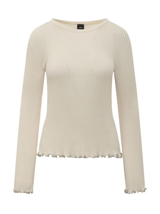 26SS 핑코 스웨터 106284A343 C14 BIANCO TORTORA