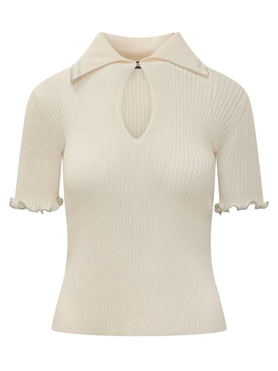 26SS 핑코 폴로 티셔츠 106287A343 C14 BIANCO TORTORA