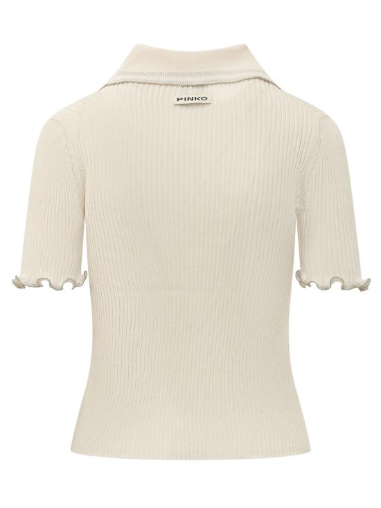 26SS 핑코 폴로 티셔츠 106287A343 C14 BIANCO TORTORA - PINKO