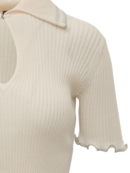 26SS 핑코 폴로 티셔츠 106287A343 C14 BIANCO TORTORA - PINKO