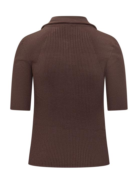 26SS 핑코 폴로 티셔츠 106316A347 L78 MARRONE TERRA X PIANTE - PINKO