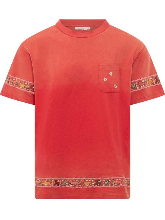 26SS FOUND 반팔 티셔츠 FOSS26TT14012 6364 WASHED RED