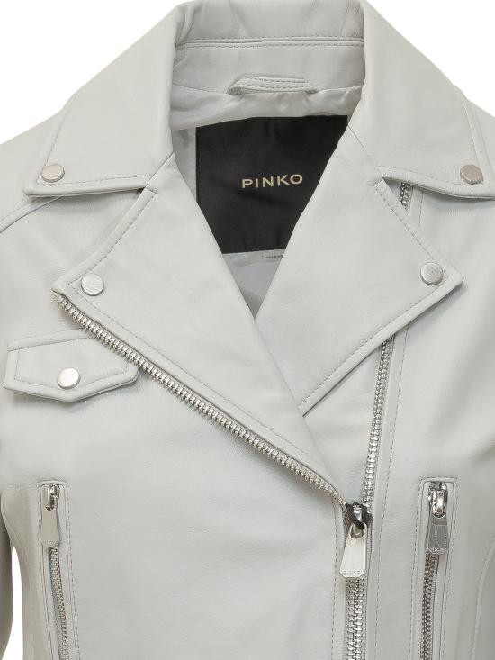 26SS 핑코 바이커 자켓 106247A32I I18 GRIGIO COLOMBA - PINKO