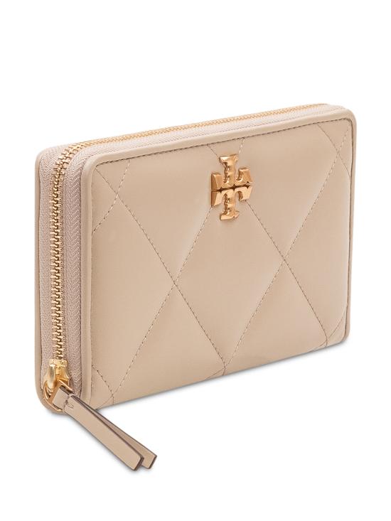 26SS 토리버치 키라 퀼트 집 월렛 154989 250 LIGHT STONE - TORY BURCH