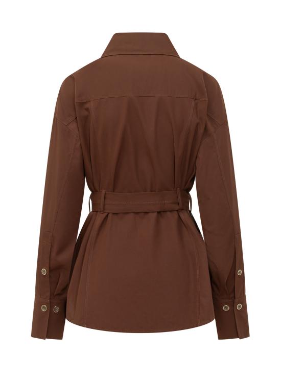 26SS 핑코 자켓 106153A2ER L78 MARRONE TERRA X PIANTE - PINKO