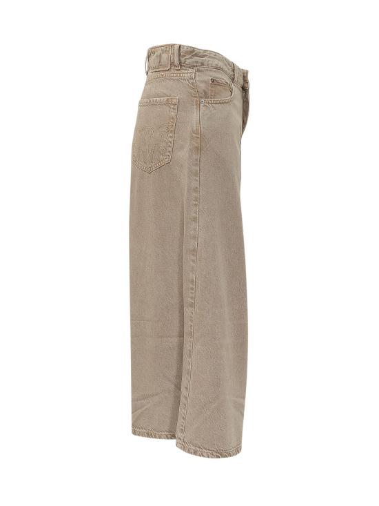 26SS 핑코 데님 팬츠 104646A2H6 C88 BEIGE MACROCISTIDE - PINKO