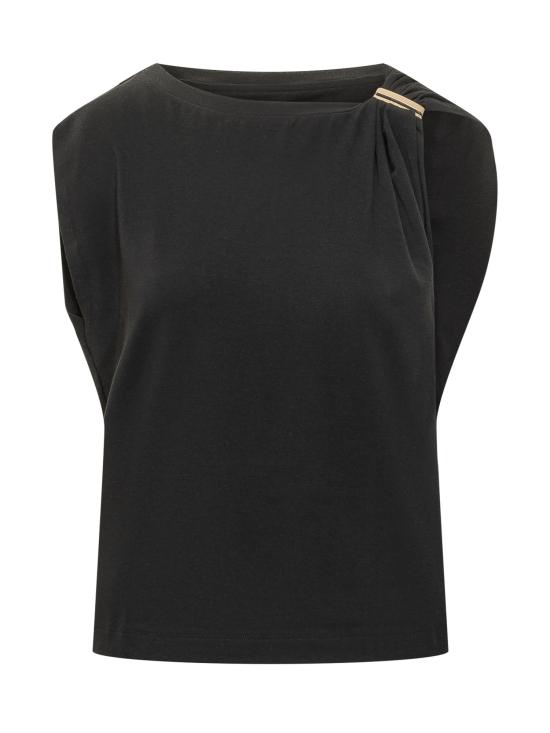 26SS 핑코 반팔 티셔츠 106478A35D Z99 NERO LIMOUSINE