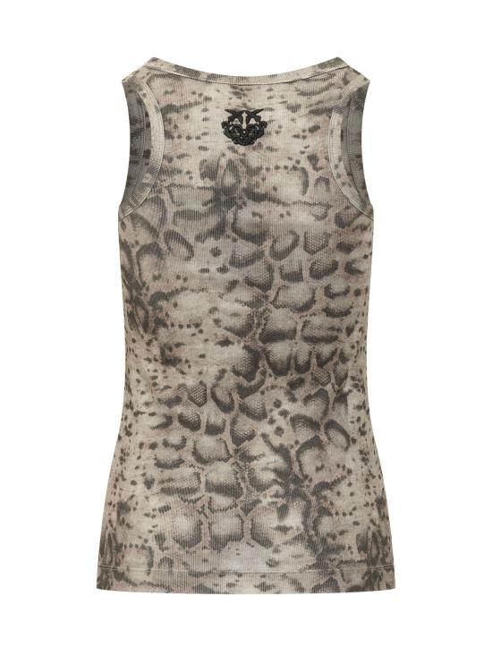 26SS 핑코 반팔 티셔츠 106919A3DP CZ9 BEIGE NERO - PINKO