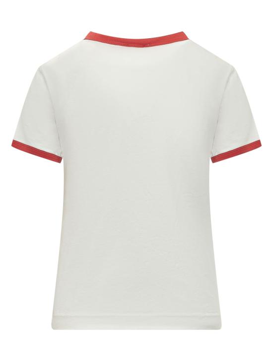 26SS 핑코 반팔 티셔츠 106902A3C2 ZRE BIANCO ROSSO BLU - PINKO